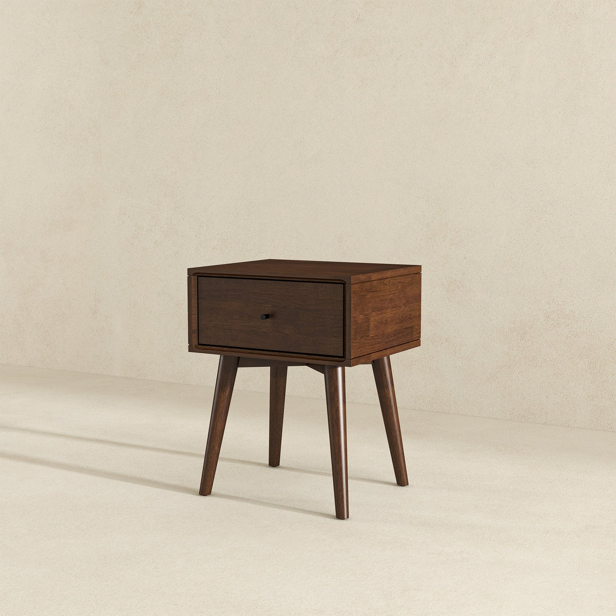 Avery Mid-Century Modern Solid Wood Night Stand 1 Drawer from Ashcroft Furniture - Luna Furniture