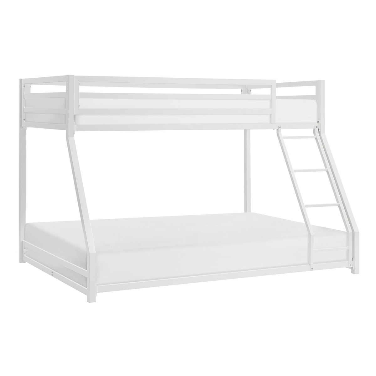 B2010WHTF1 Twin/Full Bunk Bed Luna Furniture