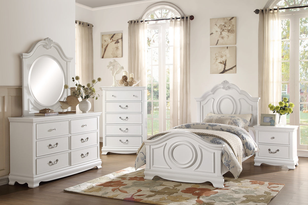 Lucida White Mirror (Mirror Only) from Homelegance - Luna Furniture