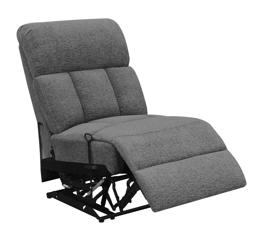 Bahrain Modular Sectional Armless Recliner Charcoal from Coaster - Luna Furniture