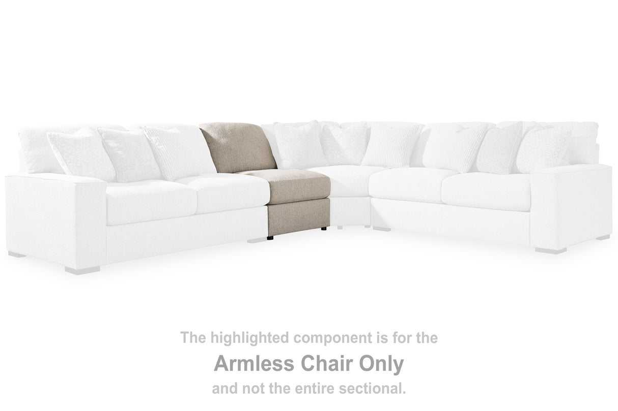 Ballyton Sand Armless Chair from Ashley - Luna Furniture