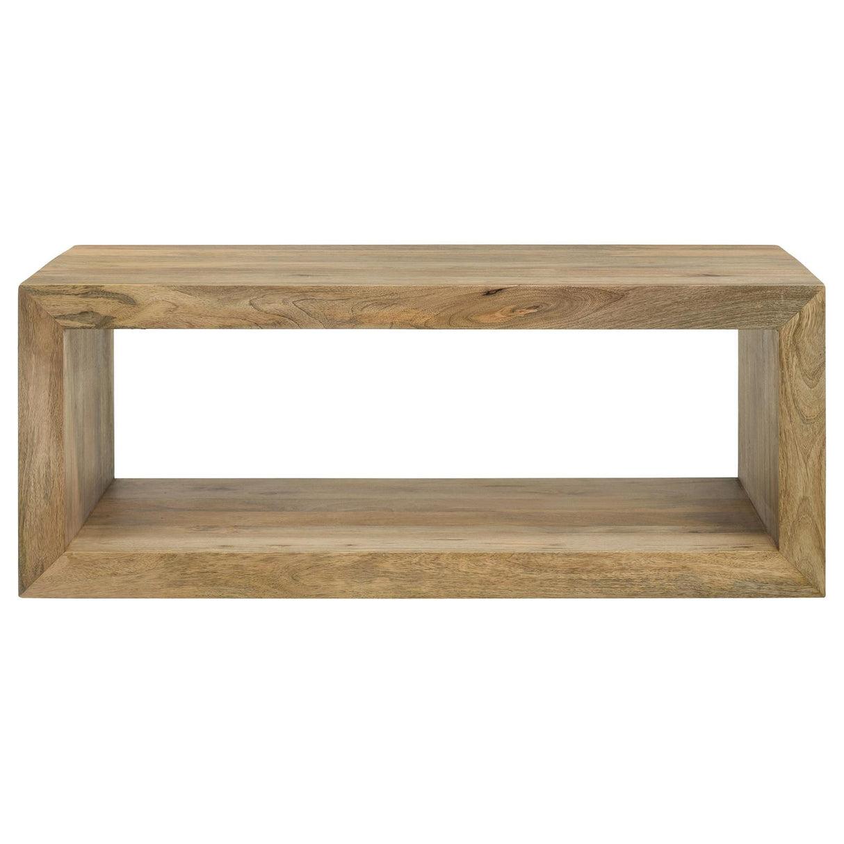 Benton Natural Rectangular Solid Wood Coffee Table from Coaster - Luna Furniture
