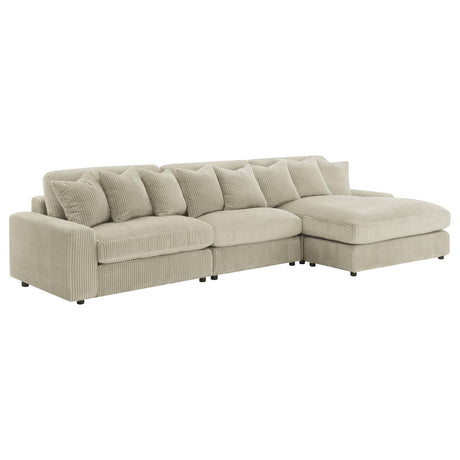 Blaine Upholstered Reversible Sectional Sofa Sand - 509899-SET - Luna Furniture