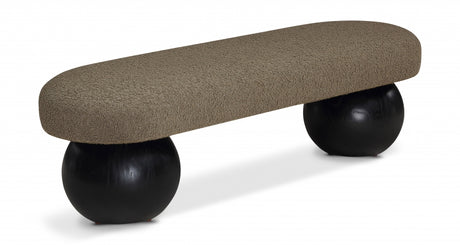 Bowie Boucle Fabric Bench Olive - 22043Olive - Luna Furniture