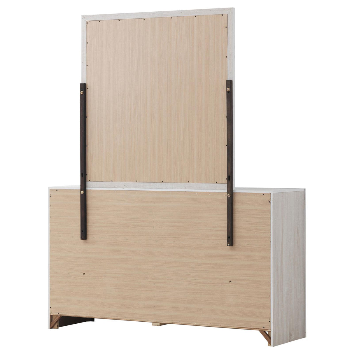 Brantford Coastal White 6-Drawer Dresser with Mirror from Coaster - Luna Furniture