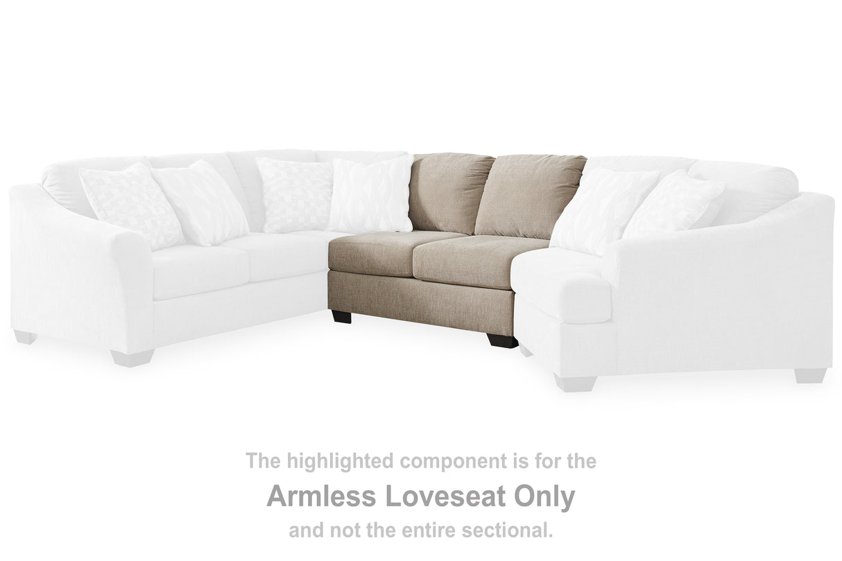 Brogan Bay Cork Armless Loveseat from Ashley - Luna Furniture