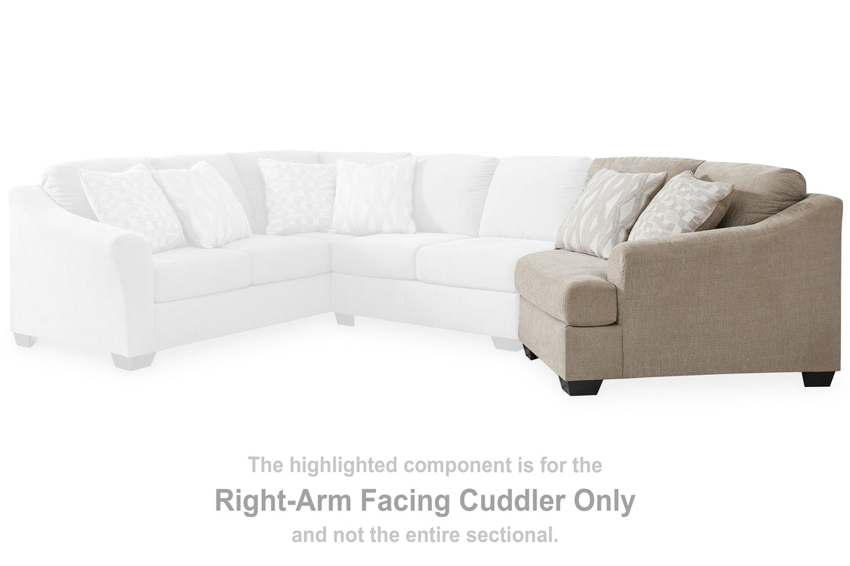 Brogan Bay Cork Right-Arm Facing Cuddler from Ashley - Luna Furniture