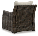 Brook Ranch Brown Outdoor Lounge Chair with Cushion - P465-820 - Luna Furniture