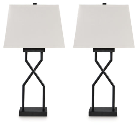 Brookthrone Black Table Lamp, Set of 2 - L204514 - Luna Furniture