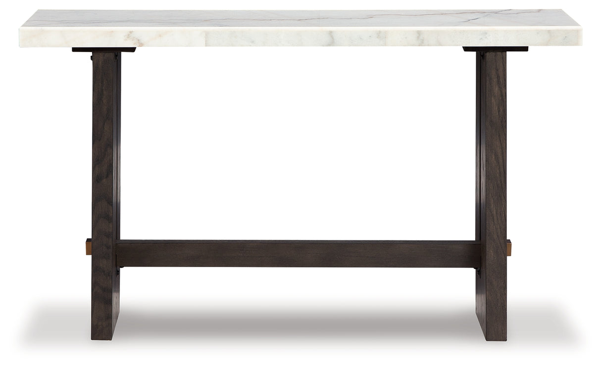 Burkhaus White/Dark Brown Sofa Table from Ashley - Luna Furniture