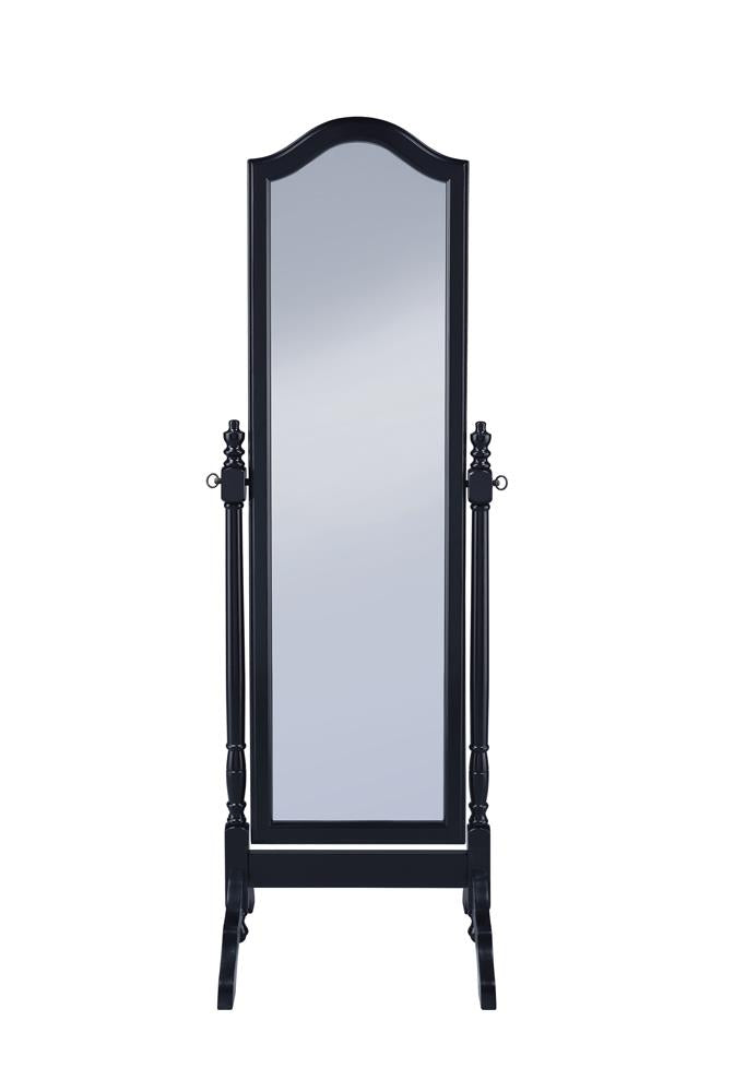 Cabot Black Rectangular Cheval Mirror with Arched Top from Coaster - Luna Furniture