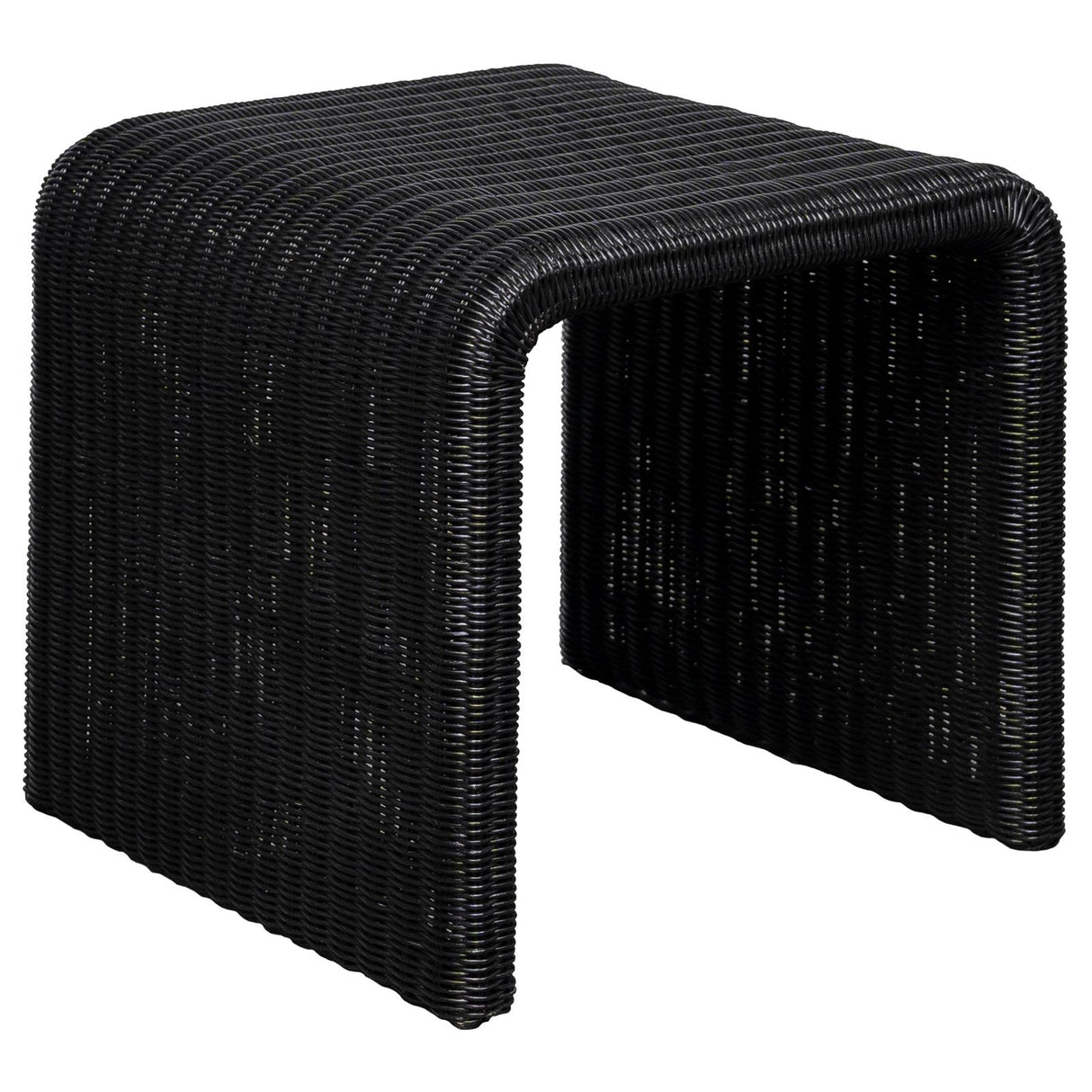 Cahya Black Woven Rattan Sqaure End Table from Coaster - Luna Furniture