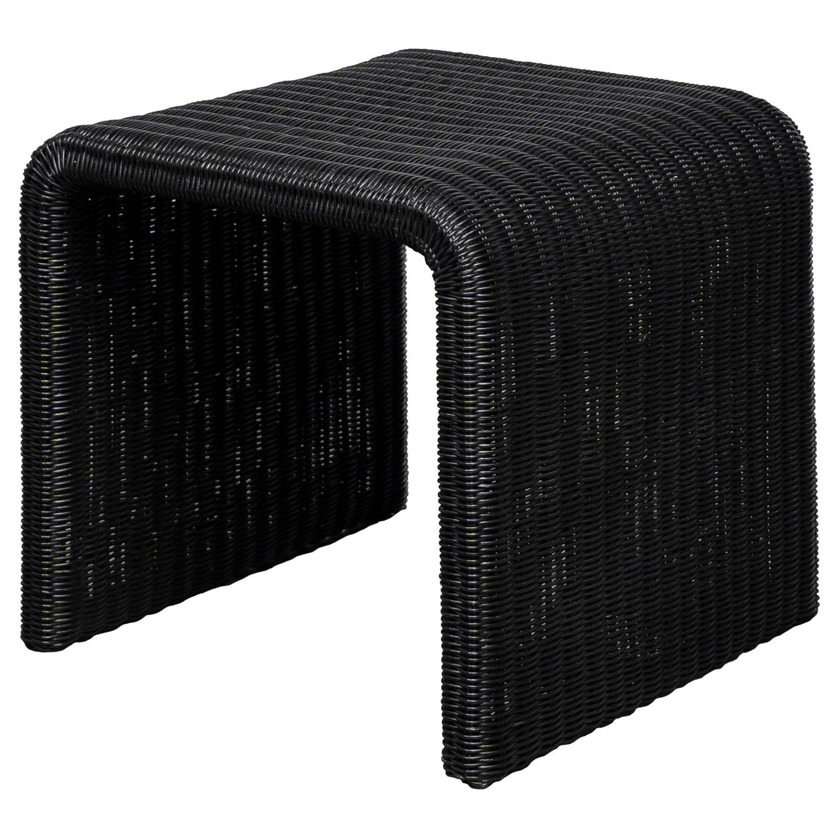Cahya Black Woven Rattan Sqaure End Table from Coaster - Luna Furniture