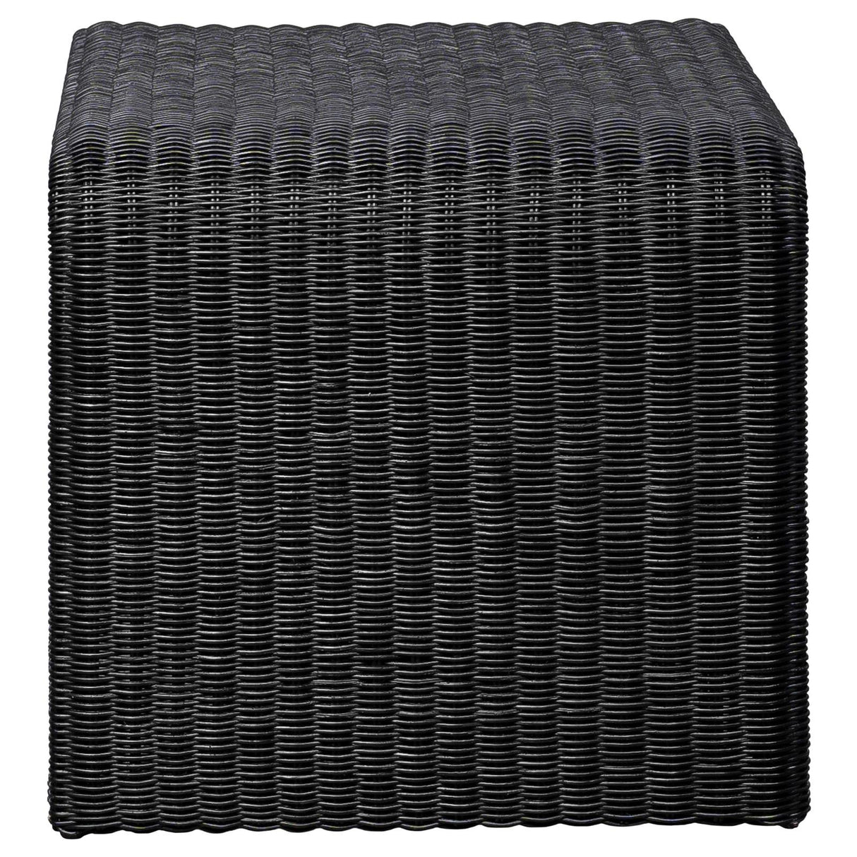 Cahya Black Woven Rattan Sqaure End Table from Coaster - Luna Furniture