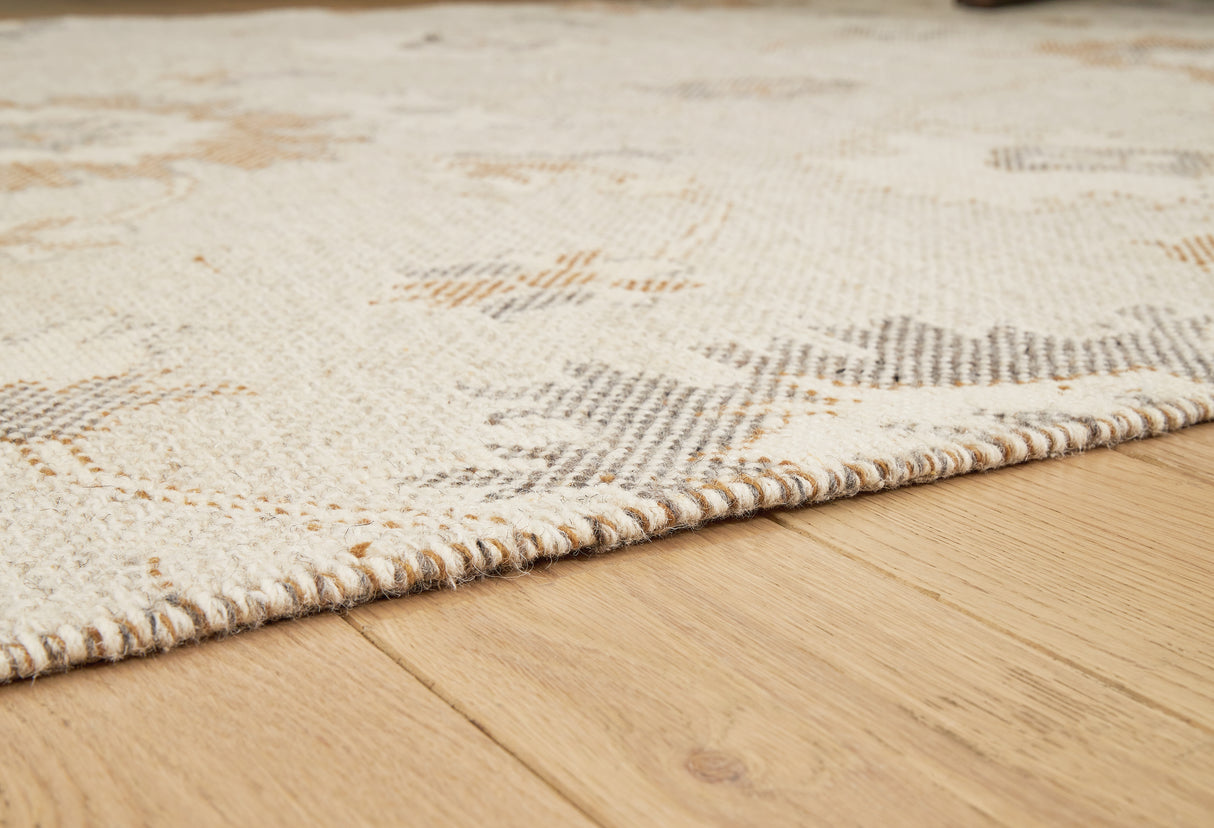 Calkin Linen/Gray/Caramel 5' x 7' Rug from Ashley - Luna Furniture