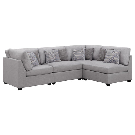 Cambria 4-piece Upholstered Modular Sectional Grey - 551511-S4B - Luna Furniture
