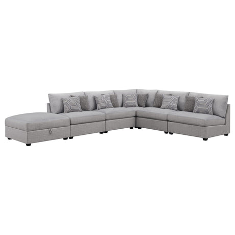 Cambria 6-piece Upholstered Modular Sectional Grey - 551511-S6A - Luna Furniture