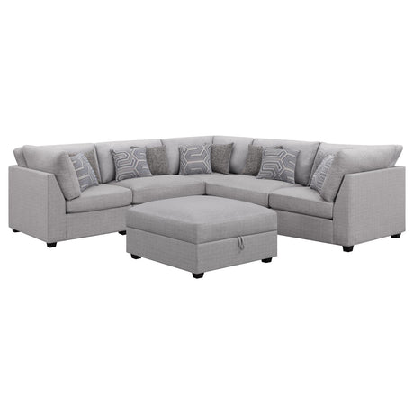 Cambria 6-piece Upholstered Modular Sectional Grey - 551511-S6B - Luna Furniture