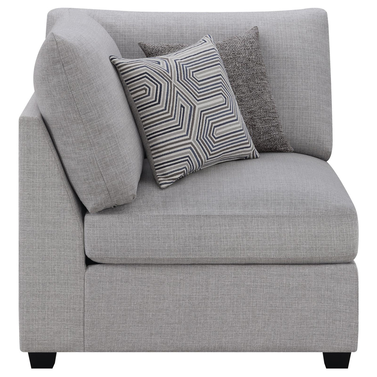 Cambria Upholstered Corner Chair Grey from Coaster - Luna Furniture