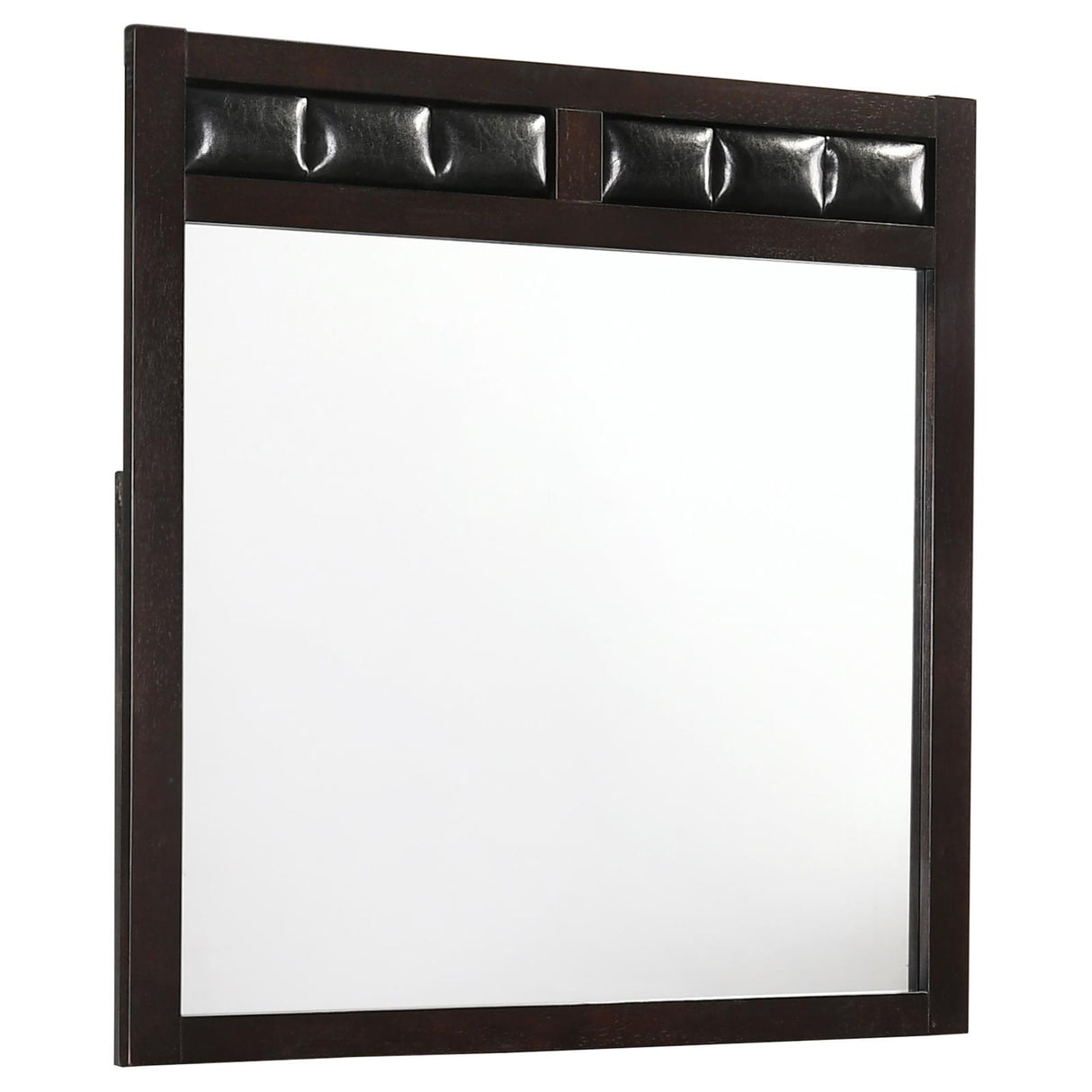 Carlton Cappuccino Upholstered Rectangular Mirror (Mirror Only) from Coaster - Luna Furniture