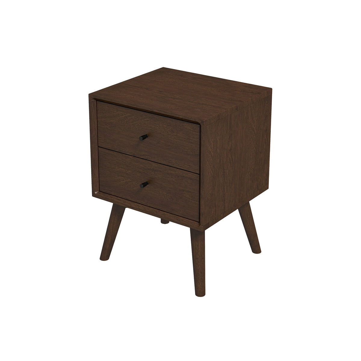 Caroline Mid Century Modern Style Night Stand 2-Drawer from Ashcroft Furniture - Luna Furniture