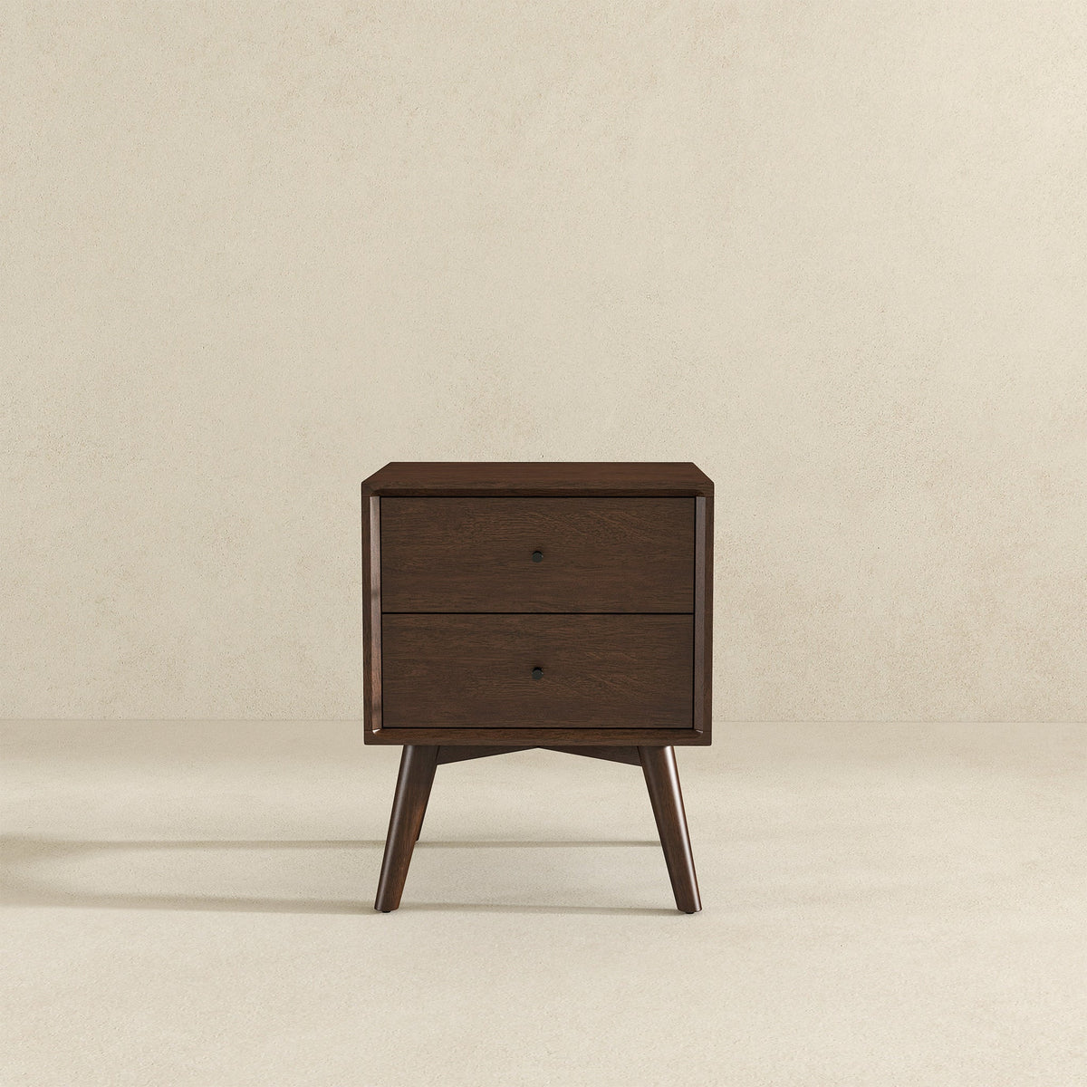 Caroline Mid Century Modern Style Night Stand 2-Drawer from Ashcroft Furniture - Luna Furniture