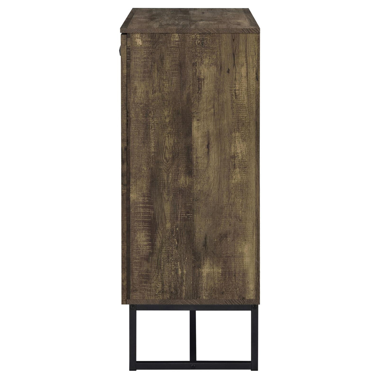 Carolyn Rustic Oak and Gunmetal 2-Door Accent Cabinet from Coaster - Luna Furniture
