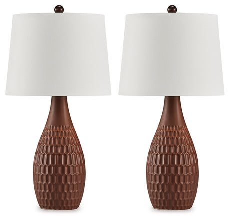 Cartford Brown Table Lamp (Set of 2) - L178004 - Luna Furniture