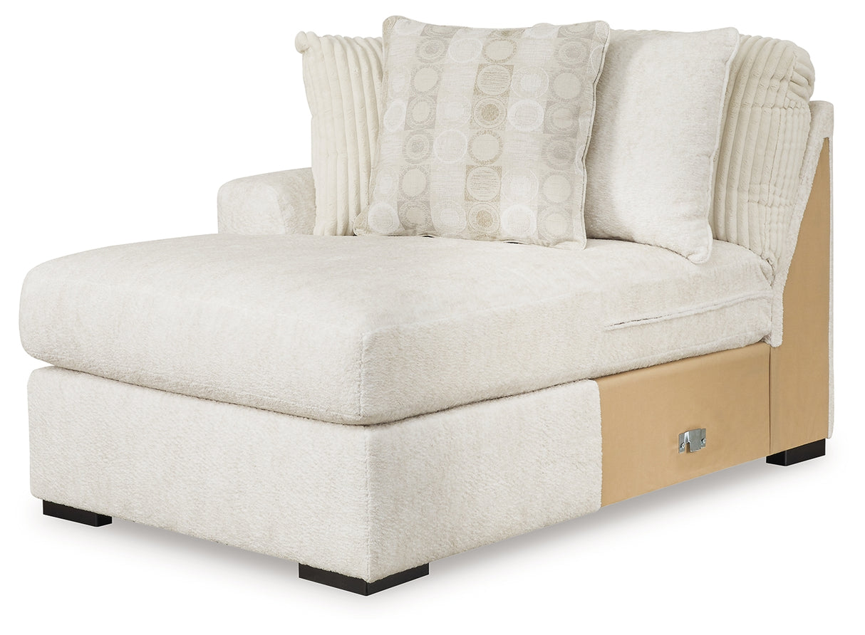 Chessington Ivory Left-Arm Facing Corner Chaise from Ashley - Luna Furniture