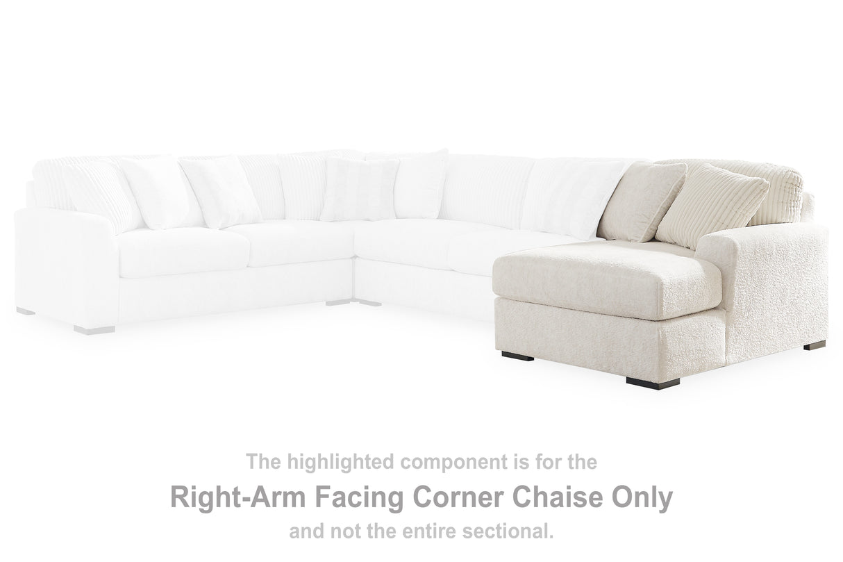 Chessington Ivory Right-Arm Facing Corner Chaise from Ashley - Luna Furniture