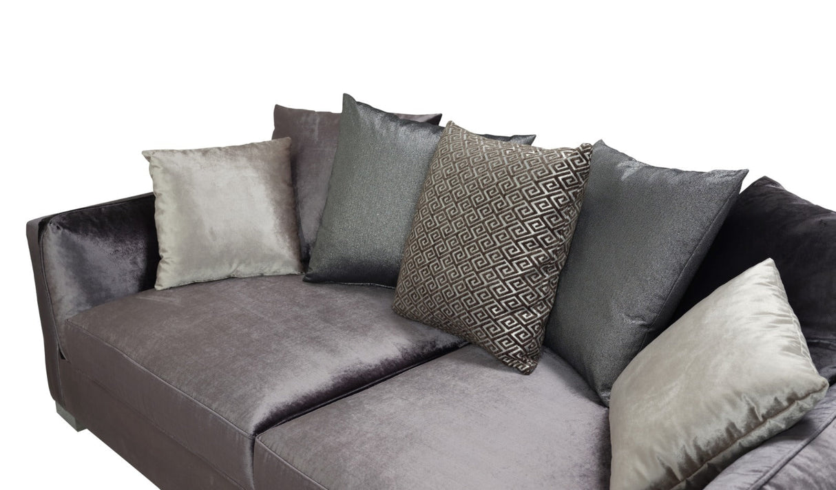 Clara Gray Velvet Sofa & Loveseat from Nova Furniture - Luna Furniture