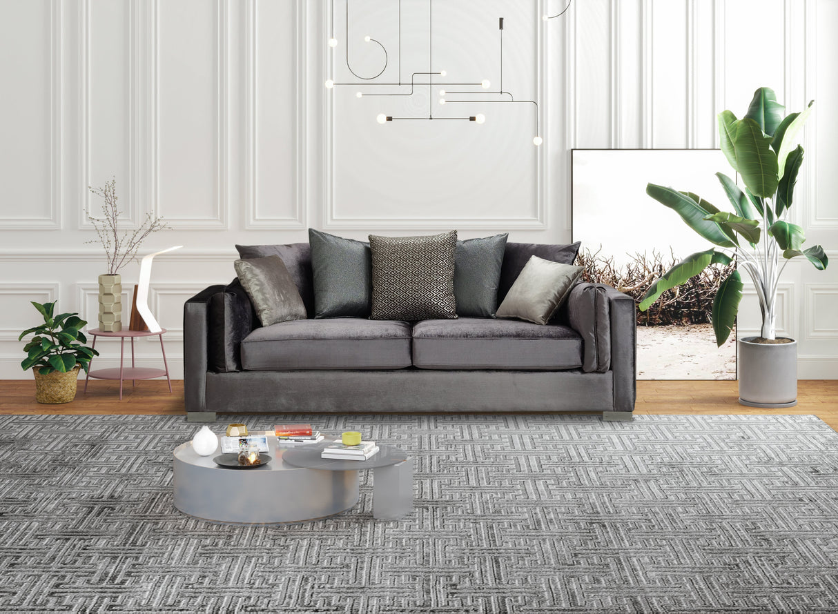 Clara Gray Velvet Sofa & Loveseat from Nova Furniture - Luna Furniture