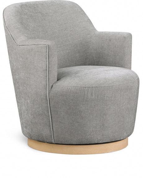 Clarita Chenille Fabric Swivel Accent Chair Grey - 449Grey - Luna Furniture