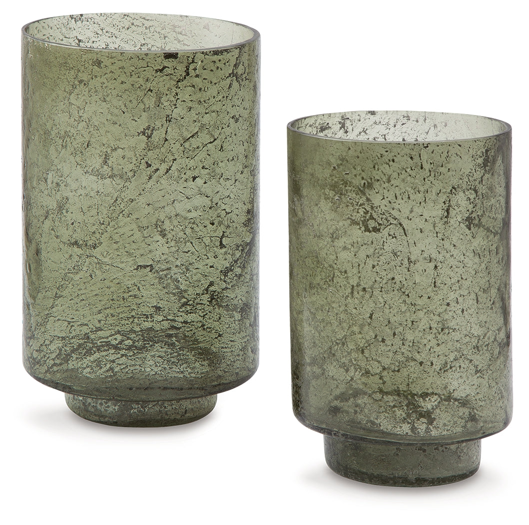 Clarkton Green Candle Holder Set from Ashley - Luna Furniture