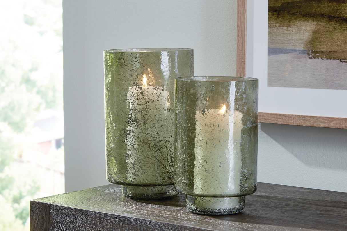 Clarkton Green Candle Holder Set from Ashley - Luna Furniture