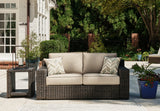 Coastline Bay Brown Outdoor Loveseat with Cushion - P784-835 - Luna Furniture