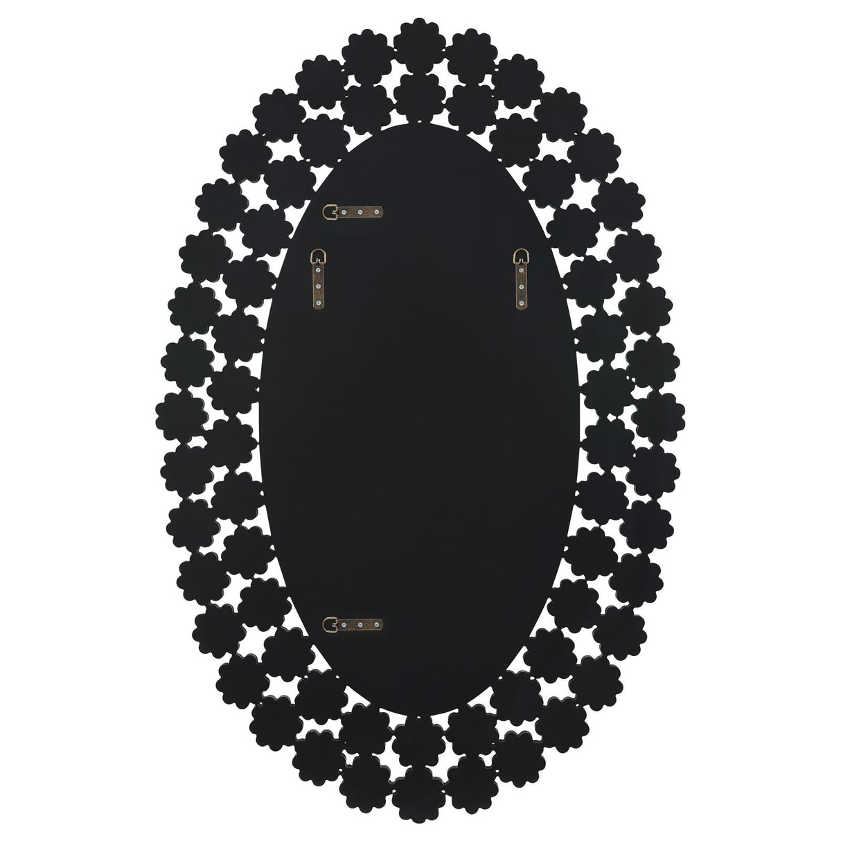 Colleen Oval Wall Mirror with Faux Crystal Blossoms from Coaster - Luna Furniture