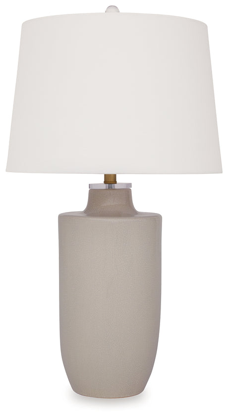 Cylener Off White Table Lamp - L100794 - Luna Furniture