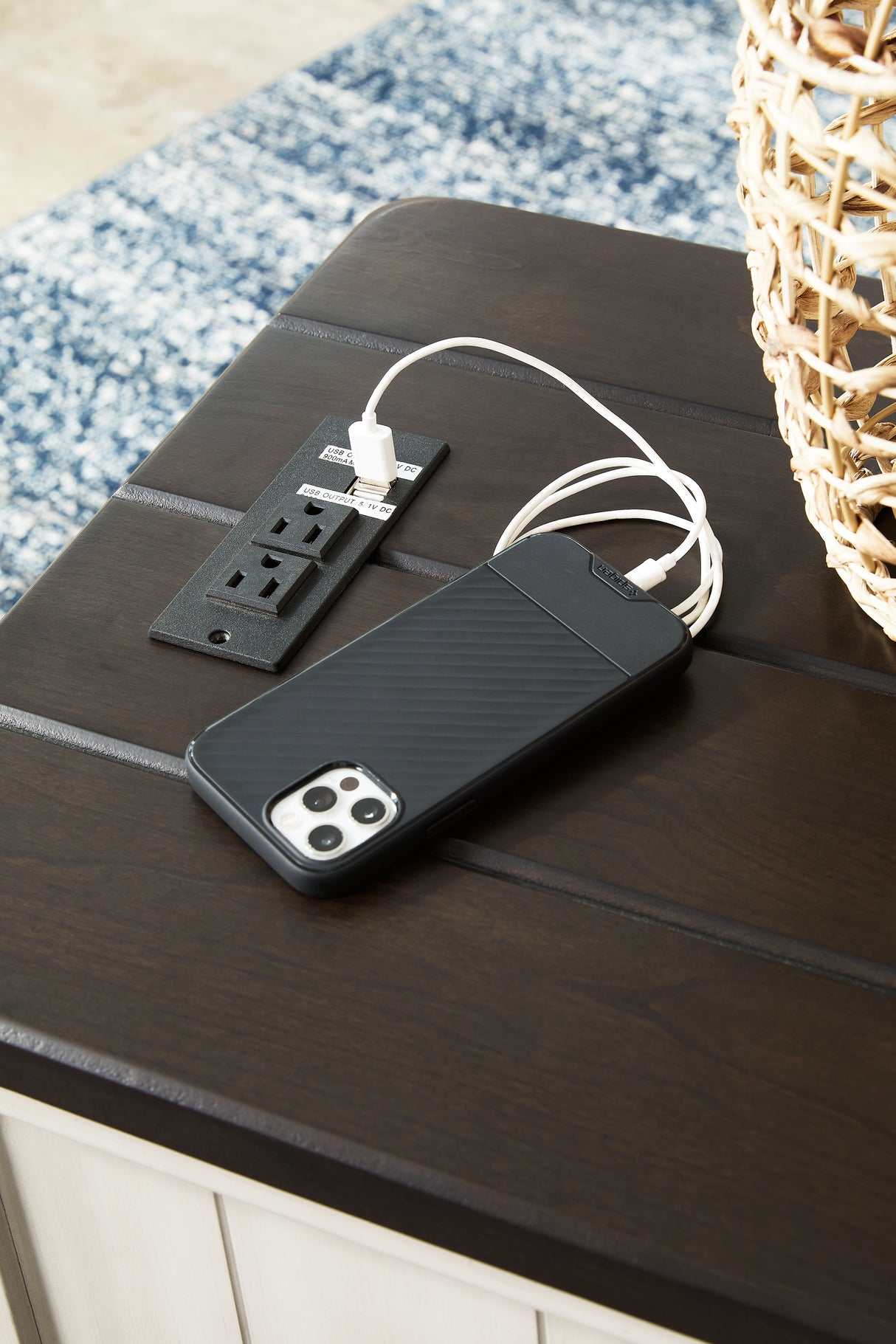 Darborn Gray/Brown Chairside End Table from Ashley - Luna Furniture