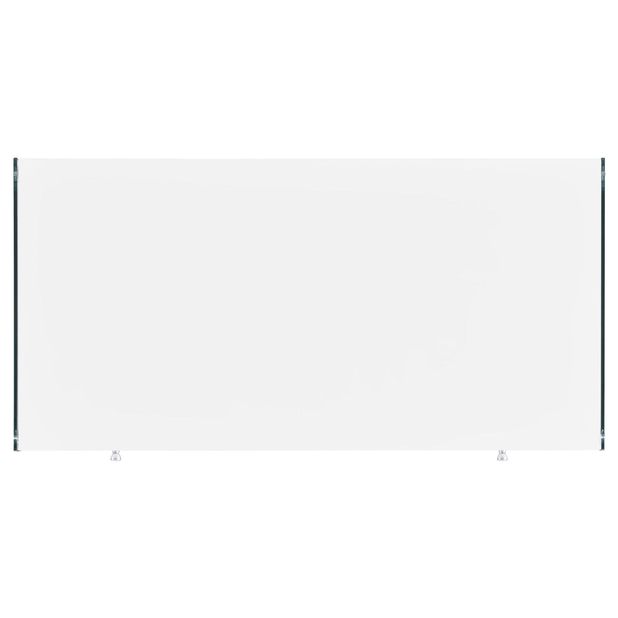 Dobrev Glossy White and Clear 2-Drawer Writing Desk from Coaster - Luna Furniture