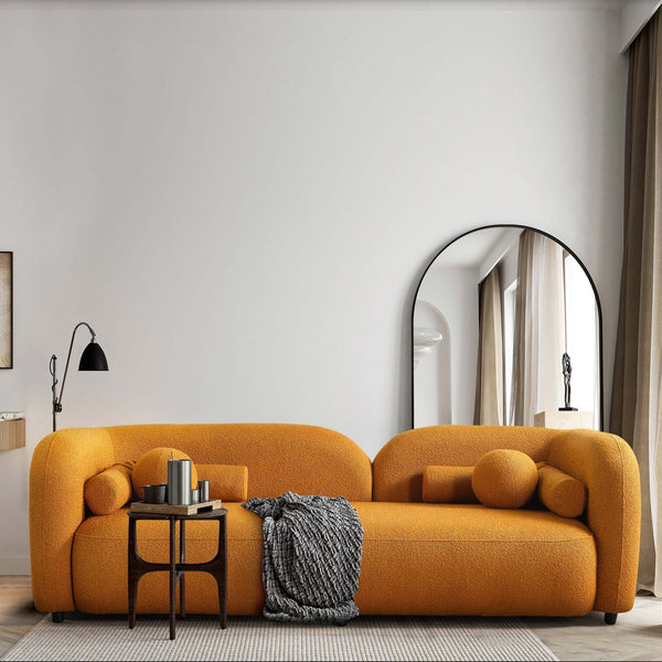 Donna Dark Yellow Boucle Sofa