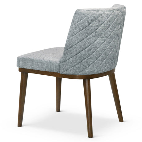 Dublın Mid-Century Modern Upholstered  Grey Fabric Dining Chair (Set of 2) - AFC01940 - Luna Furniture