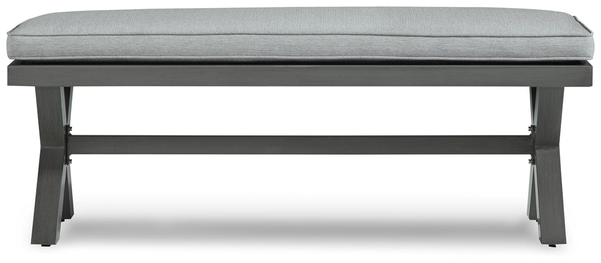 Elite Park Gray Outdoor Bench with Cushion - P518-600 - Luna Furniture