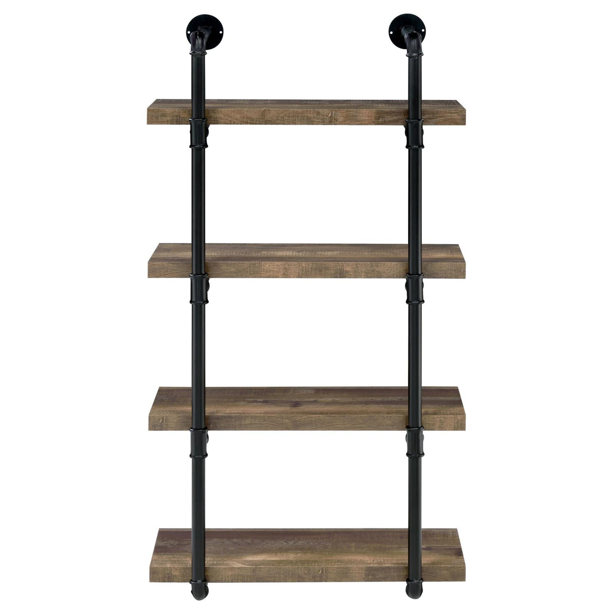 Elmcrest Black and Rustic Oak 24-inch Wall Shelf from Coaster - Luna Furniture