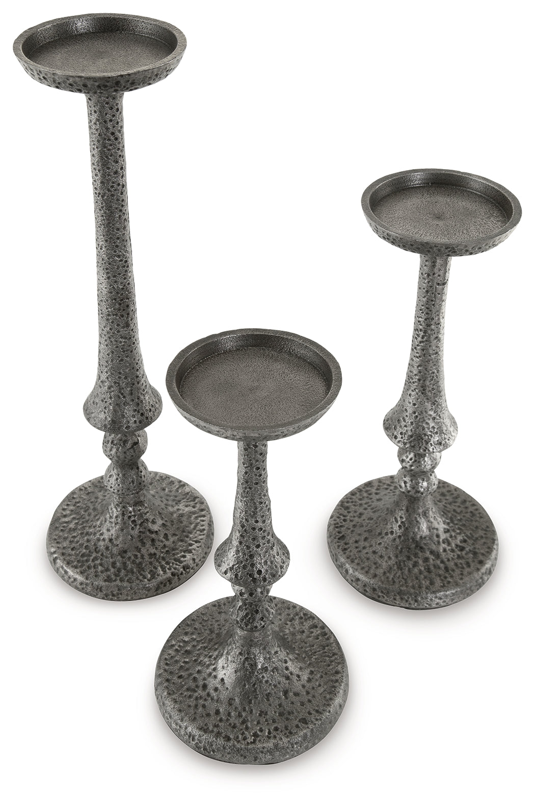 Eravell Pewter Finish Candle Holder from Ashley - Luna Furniture