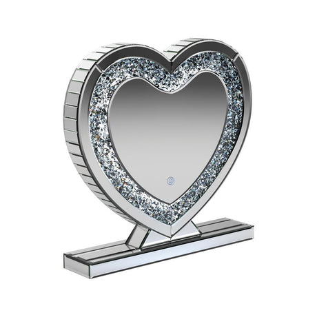 Euston Heart Shape Table Mirror Silver - 961528 - Luna Furniture