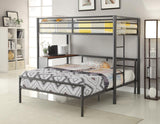 Fisher Twin Workstation Loft Bed Gunmetal - 460229 - Luna Furniture
