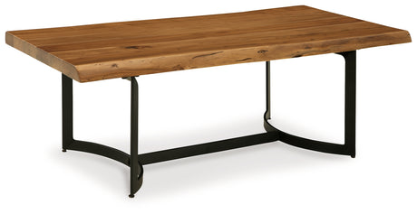 Fortmaine Brown/Black Coffee Table - T872-1 - Luna Furniture