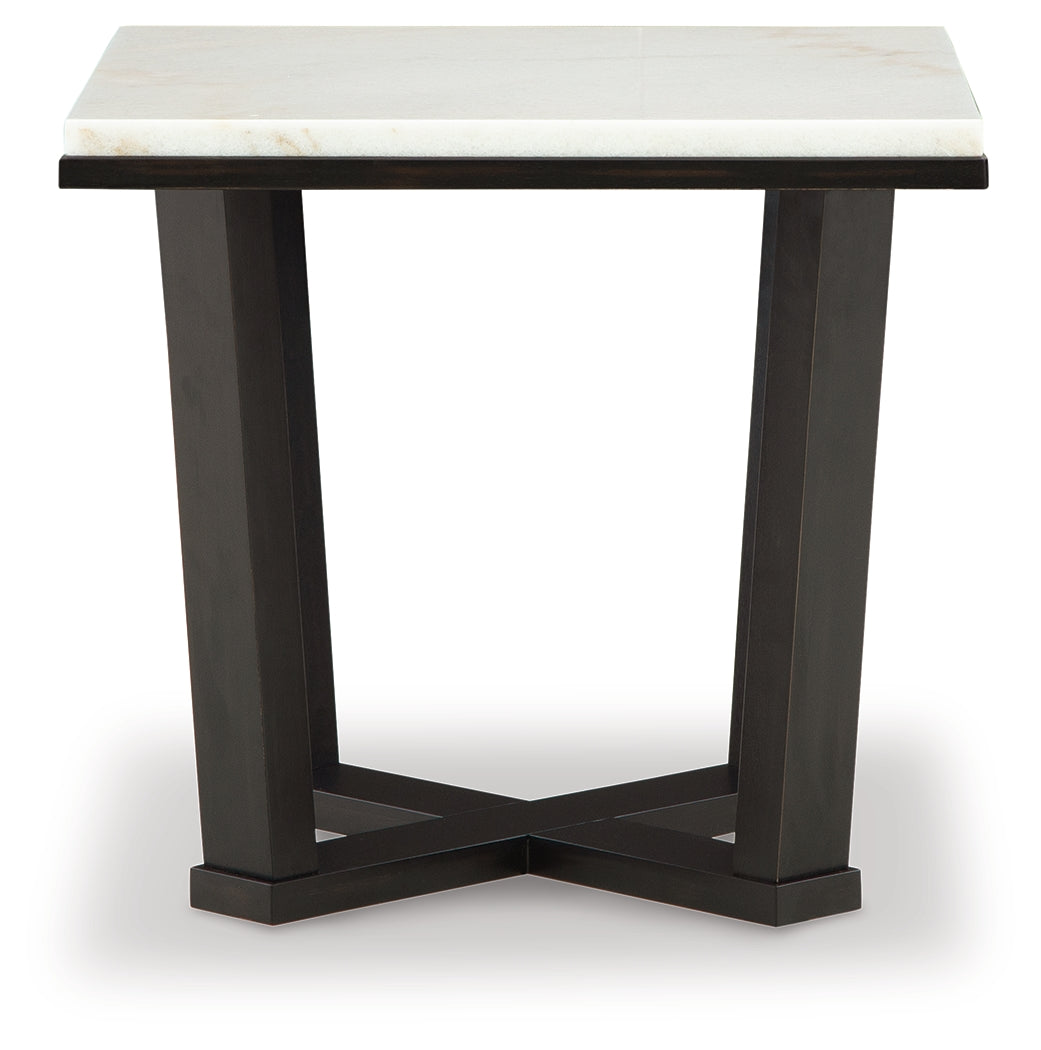 Fostead White/Espresso End Table from Ashley - Luna Furniture