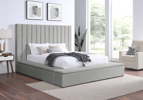 France - Grey Platform Bed Queen, King *Queen   ***ON SALE*** - France Grey Queen   ***ON SALE*** - Luna Furniture